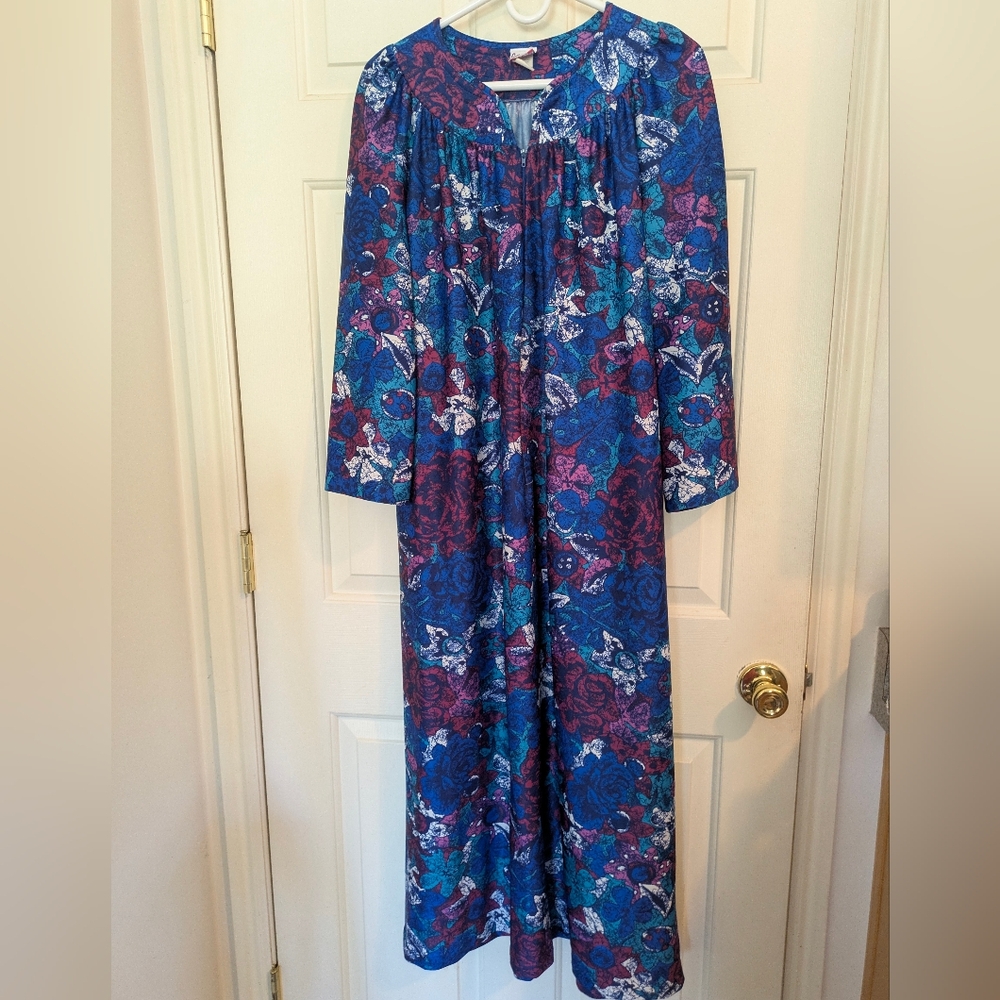 Vintage Granada Bright Floral MuMu, Size Large